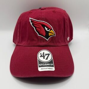 Arizona Cardinals '47 Brand Clean Up Red Strapback Adjustable Dad Hat Cap OSFA